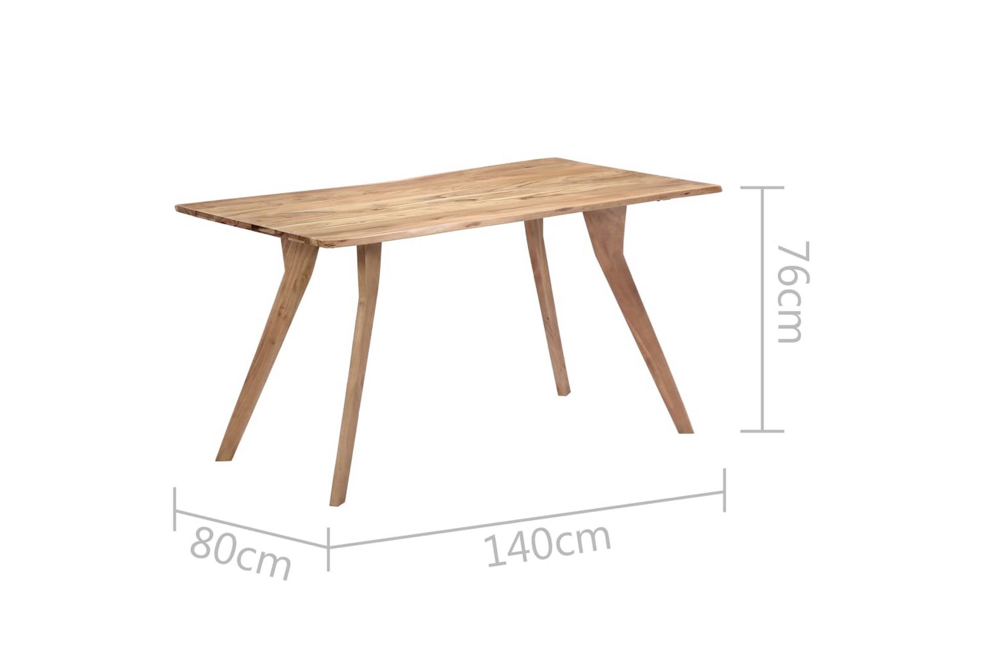 Ruokapöytä 140x80x76 cm akaasiapuu - Ruskea - Huonekalut - Pöytä & ruokailuryhmä - Ruokapöydät & keittiön pöydät