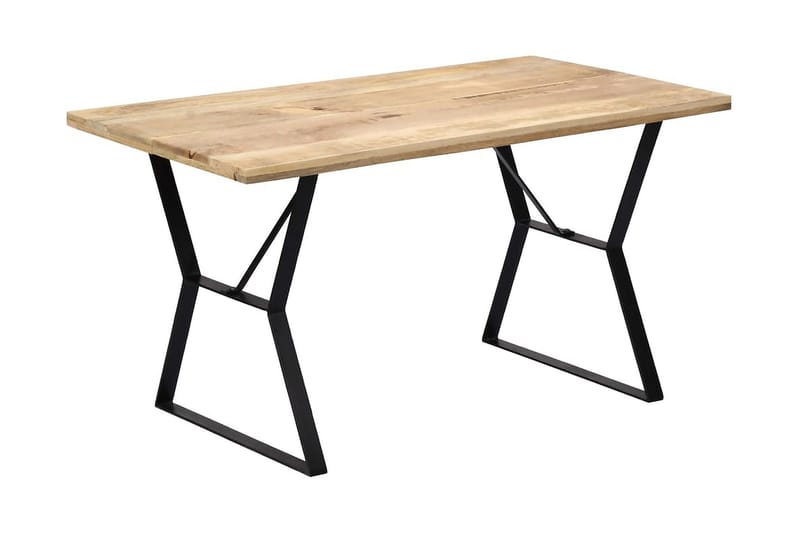Ruokapöytä 140x80x76 cm täysmangopuu - Ruskea - Huonekalut - Pöytä & ruokailuryhmä - Ruokapöydät & keittiön pöydät