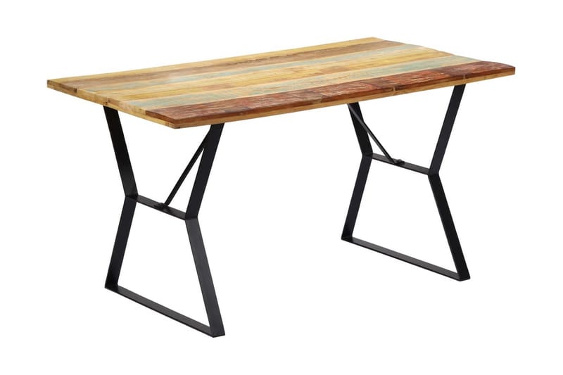 Ruokapöytä 140x80x76 cm uusiokäytetty puu - Monivärinen - Huonekalut - Pöytä & ruokailuryhmä - Ruokapöydät & keittiön pöydät