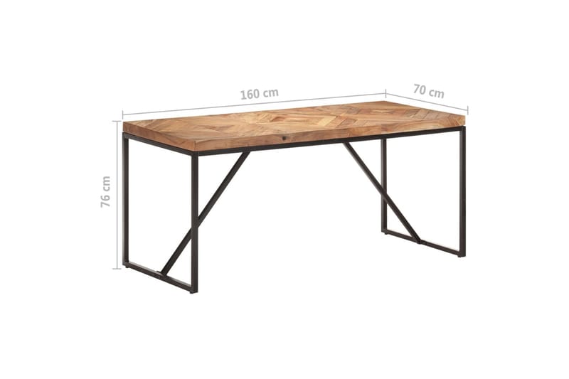 Ruokapöytä 160x70x76 cm täysi akaasia- ja mangopuu - Ruskea - Huonekalut - Pöytä & ruokailuryhmä - Ruokapöydät & keittiön pöydät