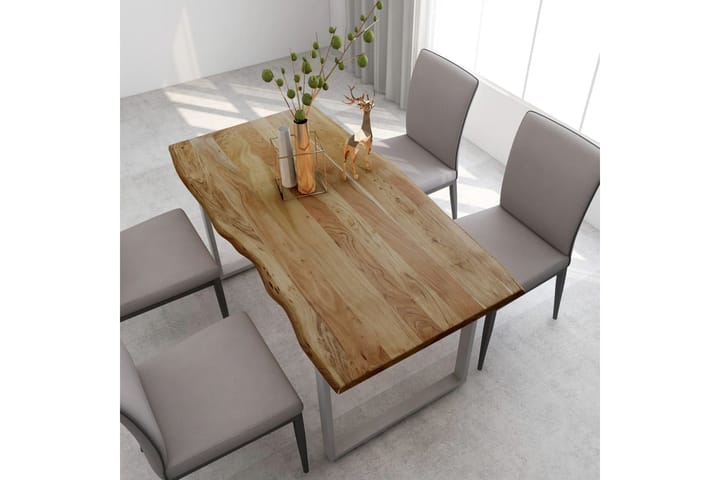 Ruokapöytä 160x80x76 cm täysi akaasiapuu - Ruskea - Ruokapöydät & keittiön pöydät