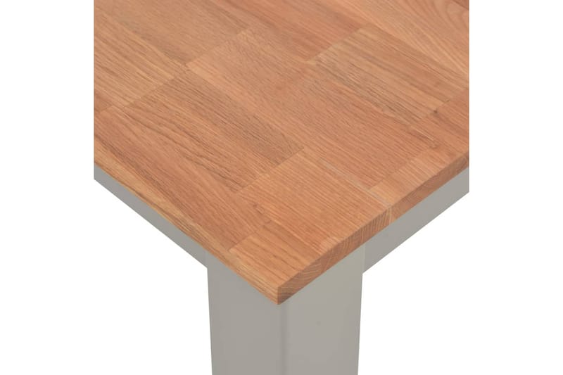 Ruokapöytä 180x90x74 cm täysi tammi - Harmaa - Huonekalut - Pöytä & ruokailuryhmä - Ruokapöydät & keittiön pöydät