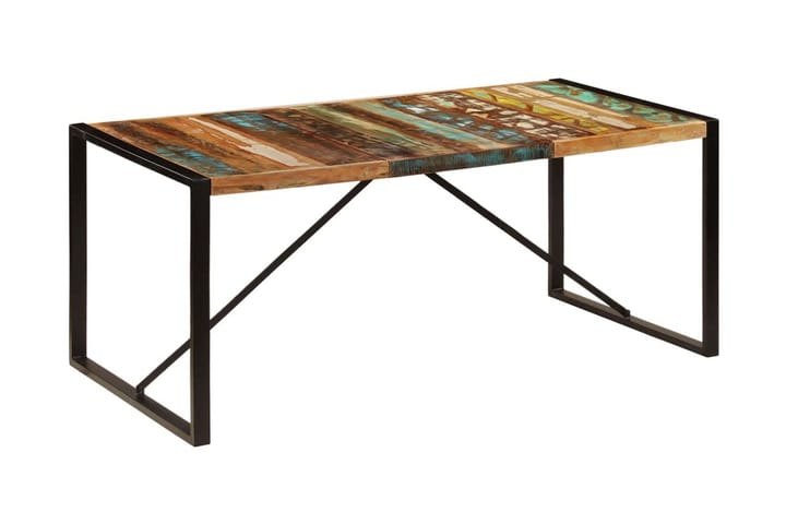 Ruokapöytä 180x90x75 cm uusiokäytetty puu - Monivärinen - Ruokapöydät & keittiön pöydät