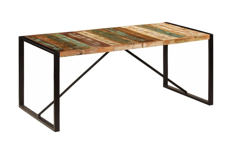 Ruokapöytä 180x90x75 cm uusiokäytetty puu - Monivärinen - Huonekalut - Pöytä & ruokailuryhmä - Ruokapöydät & keittiön pöydät
