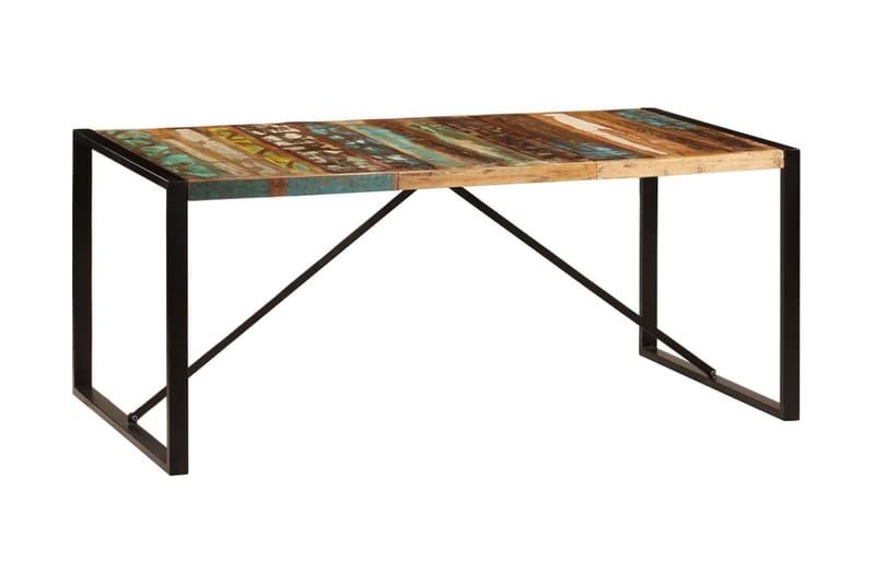 Ruokapöytä 180x90x75 cm uusiokäytetty puu - Monivärinen - Huonekalut - Pöytä & ruokailuryhmä - Ruokapöydät & keittiön pöydät