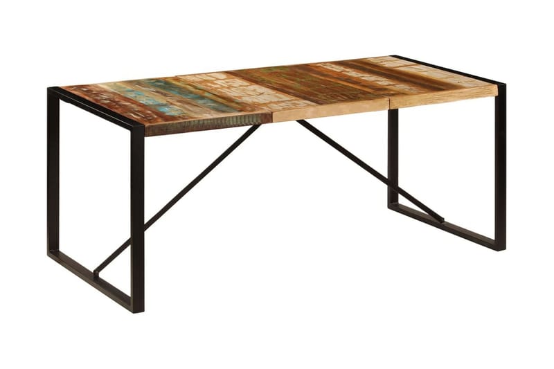 Ruokapöytä 180x90x75 cm uusiokäytetty puu - Monivärinen - Huonekalut - Pöytä & ruokailuryhmä - Ruokapöydät & keittiön pöydät