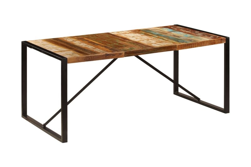 Ruokapöytä 180x90x75 cm uusiokäytetty puu - Monivärinen - Huonekalut - Pöytä & ruokailuryhmä - Ruokapöydät & keittiön pöydät