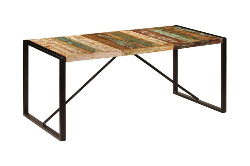 Ruokapöytä 180x90x75 cm uusiokäytetty puu - Monivärinen - Huonekalut - Pöytä & ruokailuryhmä - Ruokapöydät & keittiön pöydät