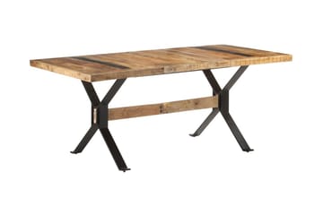 Ruokapöytä 180x90x76 cm karkea mangopuu - Ruskea - Huonekalut - Pöytä & ruokailuryhmä - Ruokapöydät & keittiön pöydät