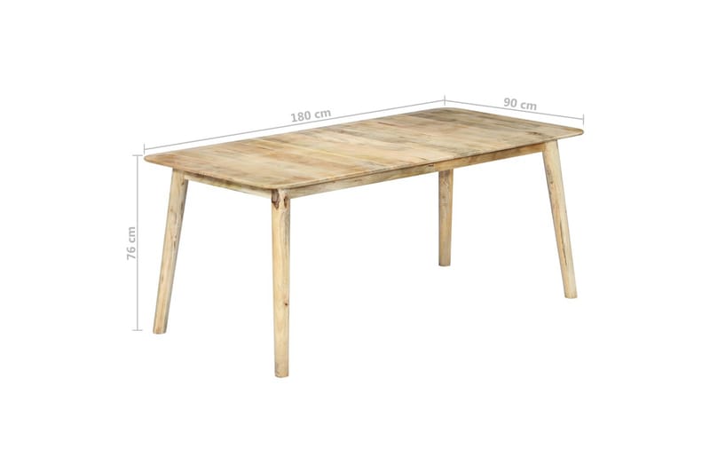 Ruokapöytä 180x90x76 cm mangopuu - Ruskea - Huonekalut - Pöytä & ruokailuryhmä - Ruokapöydät & keittiön pöydät