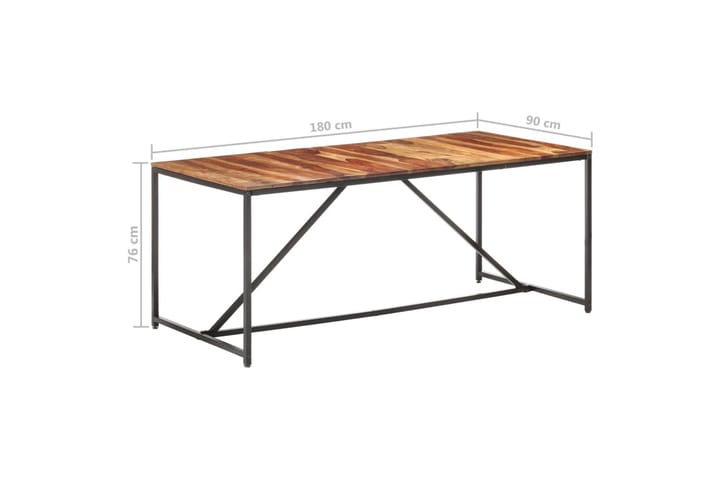 Ruokapöytä 180x90x76 cm täysi seesampuu - Ruskea - Ruokapöydät & keittiön pöydät