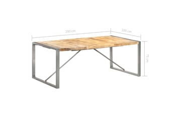Ruokapöytä 200x100x75 cm täysi karkea mangopuu - Huonekalut - Pöytä & ruokailuryhmä - Ruokapöydät & keittiön pöydät