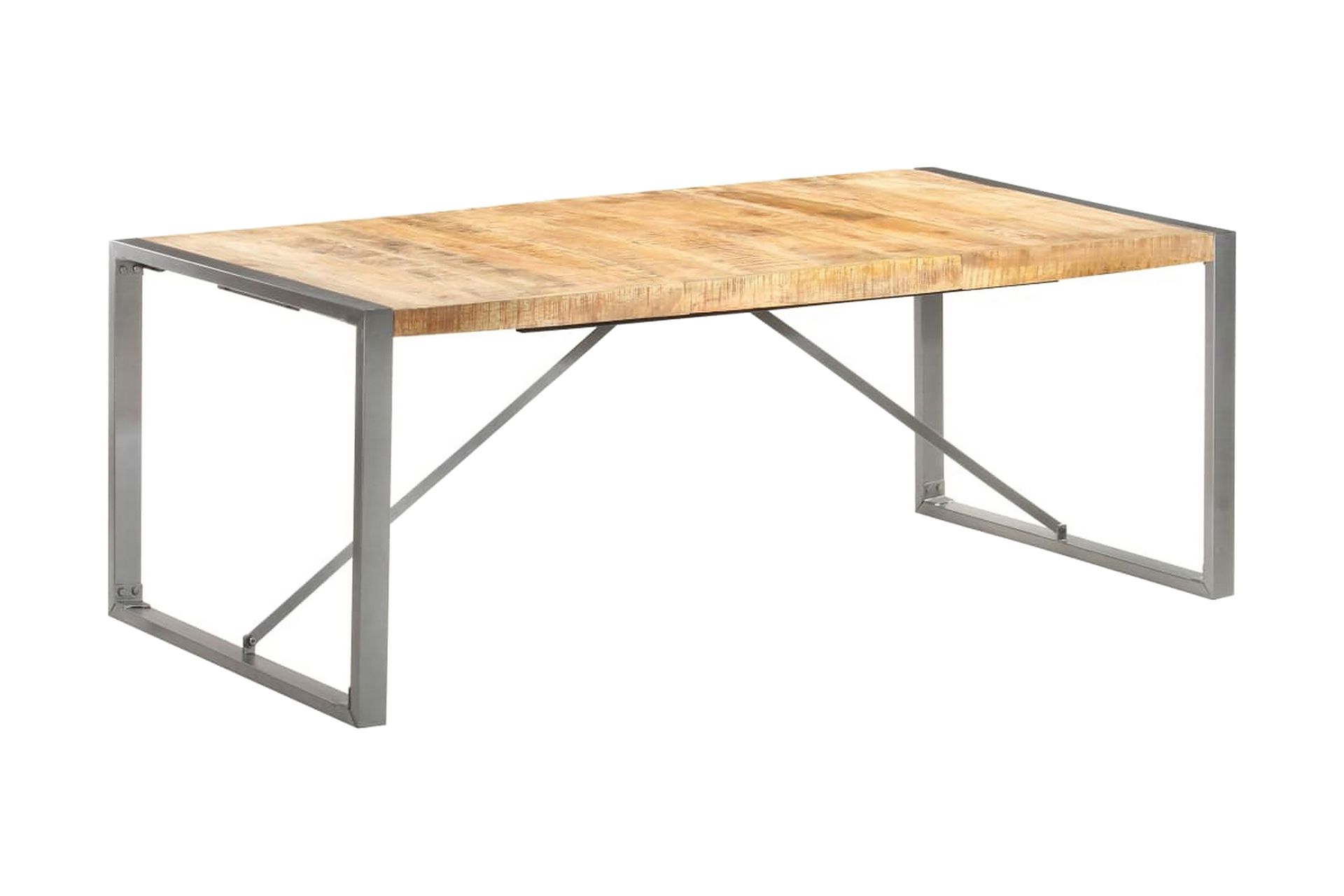 Ruokapöytä 200x100x75 cm täysi karkea mangopuu - Huonekalut - Pöytä & ruokailuryhmä - Ruokapöydät & keittiön pöydät