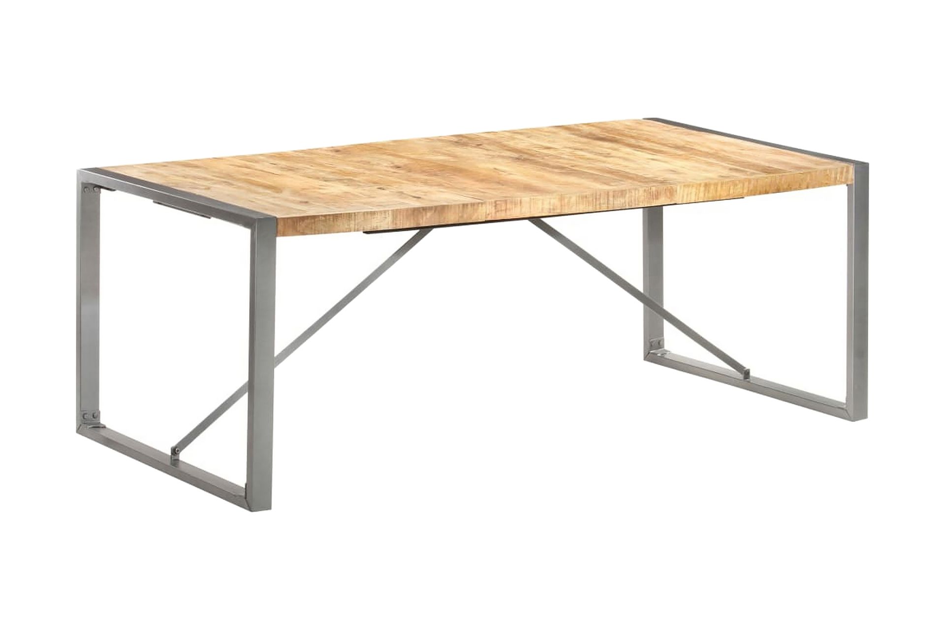 Ruokapöytä 200x100x75 cm täysi karkea mangopuu - Huonekalut - Pöytä & ruokailuryhmä - Ruokapöydät & keittiön pöydät