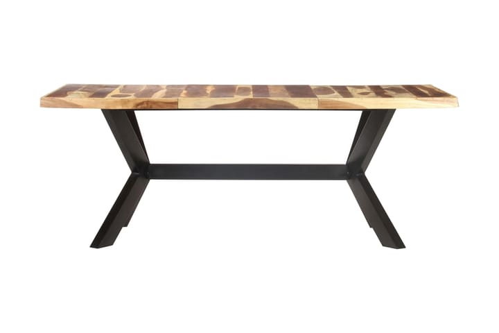 Ruokapöytä 200x100x75 täysi puu seesamviimeistelyllä - Ruskea - Ruokapöydät & keittiön pöydät