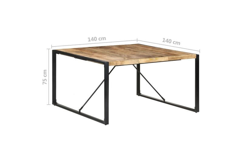 Ruokapöytä 220x100x75 cm karkea mangopuu - Ruskea - Huonekalut - Pöytä & ruokailuryhmä - Ruokapöydät & keittiön pöydät