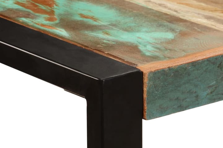 Ruokapöytä 220x100x75 cm kiinteä kierrätetty puu - Monivärinen - Ruokapöydät & keittiön pöyd�ät