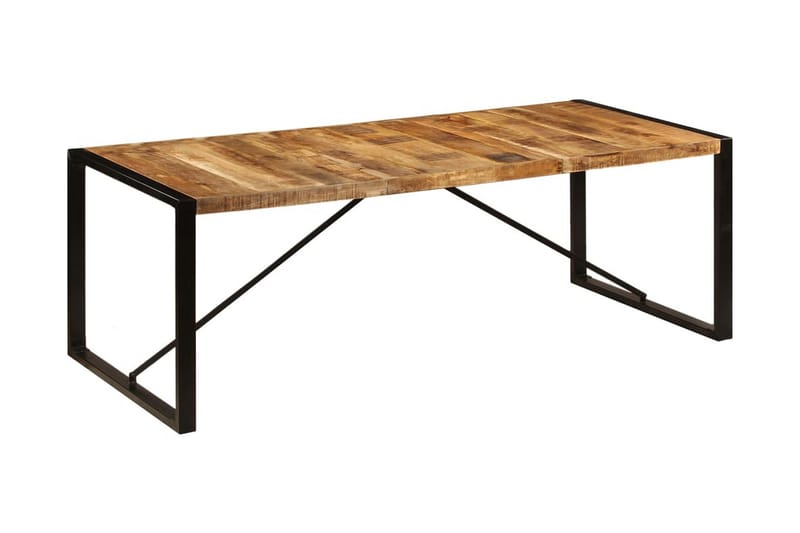 Ruokapöytä 220x100x75 cm kiinteä mangopuu - Ruskea - Huonekalut - Pöytä & ruokailuryhmä - Ruokapöydät & keittiön pöydät