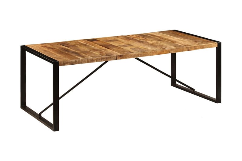 Ruokapöytä 220x100x75 cm kiinteä mangopuu - Ruskea - Huonekalut - Pöytä & ruokailuryhmä - Ruokapöydät & keittiön pöydät