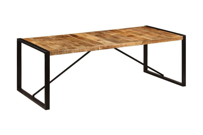 Ruokapöytä 220x100x75 cm kiinteä mangopuu - Ruskea - Huonekalut - Pöytä & ruokailuryhmä - Ruokapöydät & keittiön pöydät