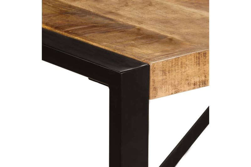 Ruokapöytä 220x100x75 cm kiinteä mangopuu - Ruskea - Huonekalut - Pöytä & ruokailuryhmä - Ruokapöydät & keittiön pöydät