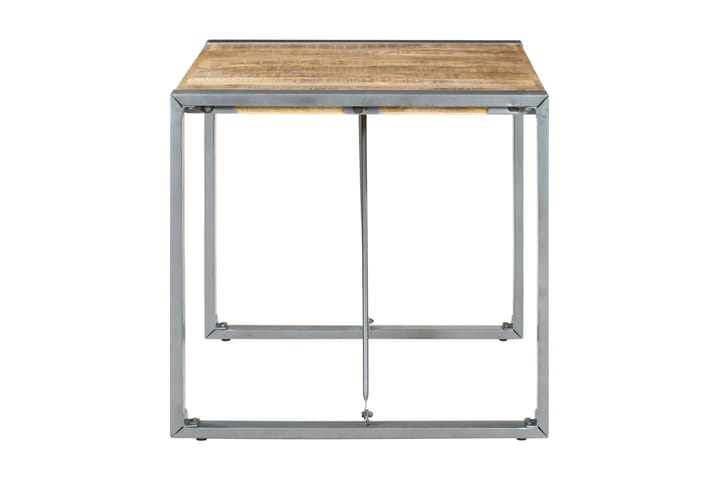 Ruokapöytä 80x80x75 cm karkea mangopuu - Ruskea - Ruokapöydät & keittiön pöydät