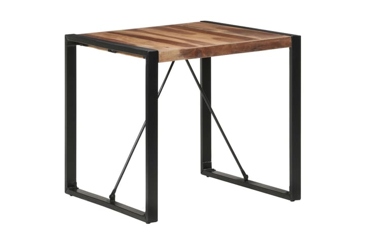 Ruokapöytä 80x80x75 cm täysi puu seesamviimeistelyllä - Ruskea - Ruokapöydät & keittiön pöydät