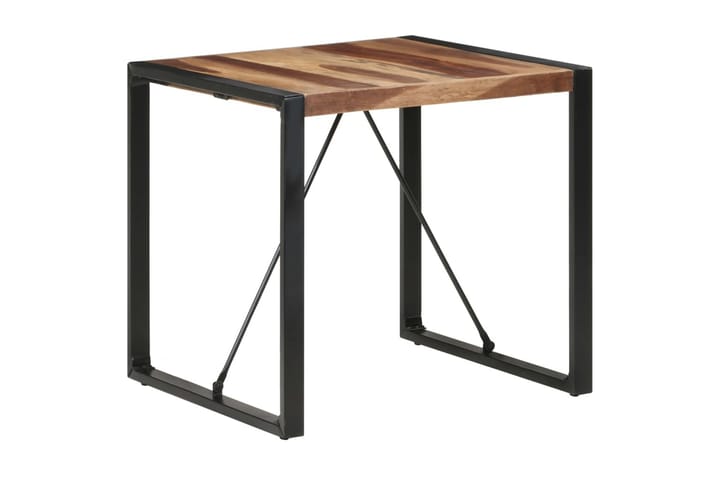 Ruokapöytä 80x80x75 cm täysi puu seesamviimeistelyllä - Ruskea - Ruokapöydät & keittiön pöydät