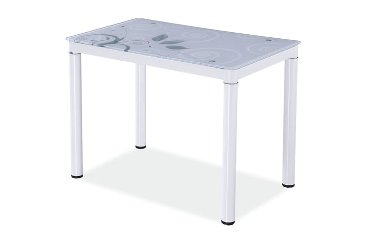 Ruokapöytä Alatao 80 cm - Lasi/Valkoinen - Ruokapöydät & keittiön pöydät