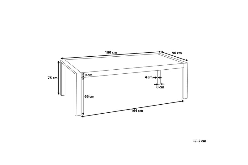 Ruokapöytä Arctic I 180 cm - Valkoinen - Huonekalut - Pöytä & ruokailuryhmä - Ruokapöydät & keittiön pöydät