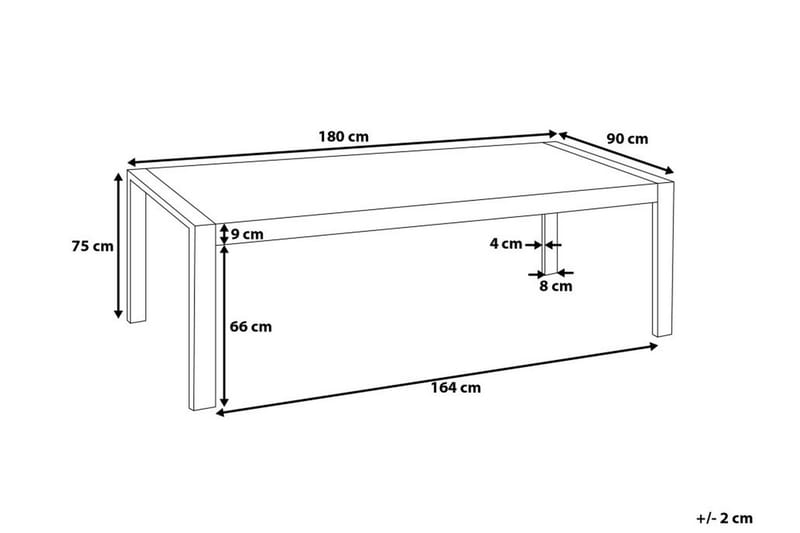 Ruokapöytä Arctic I 180 cm - Valkoinen - Huonekalut - Pöytä & ruokailuryhmä - Ruokapöydät & keittiön pöydät