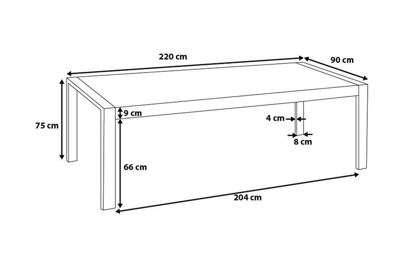 Ruokapöytä Arctic I 220 cm - Ruokapöydät & keittiön pöydät