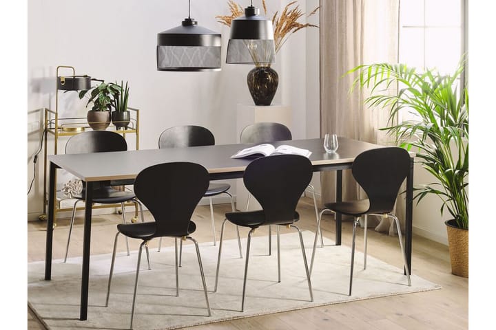 Ruokapöytä Arvier 190 cm kokoontaitettava - Musta - Ruokapöydät & keittiön pöydät - Kokoontaitettavat pöydät