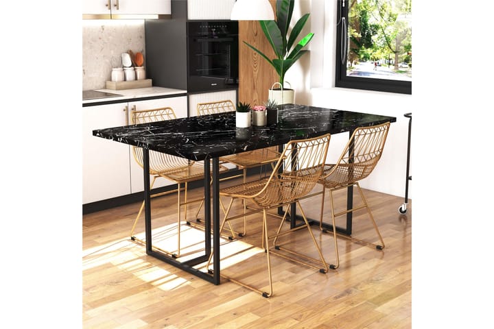Ruokapöytä Astoria Marmori - Musta - Ruokapöydät & keittiön pöydät
