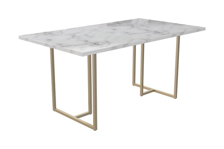 Ruokapöytä Astoria Marmori - Valkoinen - Ruokapöydät & keittiön pöydät