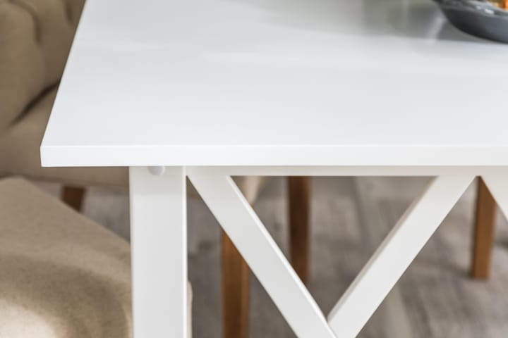 Ruokapöytä Aveza 150x100 cm - Mattavalkoinen - Ruokapöydät & keittiön pöydät