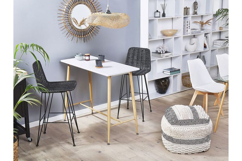 Ruokapöytä Baixo 90 cm - Valkoinen / vaalea puu - Huonekalut - Pöytä & ruokailuryhmä - Ruokapöydät & keittiön pöydät