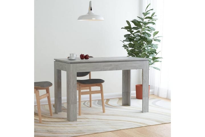 Ruokapöytä betoninharmaa 120x60x76 cm lastulevy - Harmaa - Ruokapöydät & keittiön pöydät