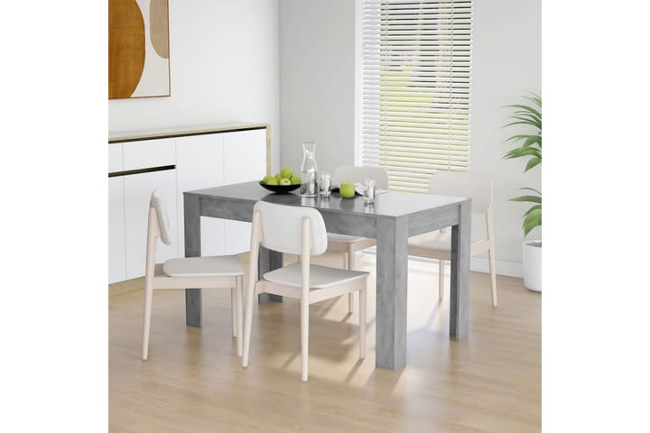 Ruokapöytä betoninharmaa 140x74,5x76 cm lastulevy - Ruokapöydät & keittiön pöydät