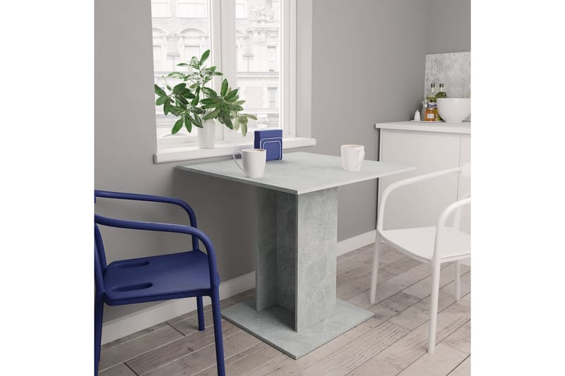 Ruokapöytä betoninharmaa 80x80x75 cm lastulevy - Harmaa - Huonekalut - Pöytä & ruokailuryhmä - Ruokapöydät & keittiön pöydät