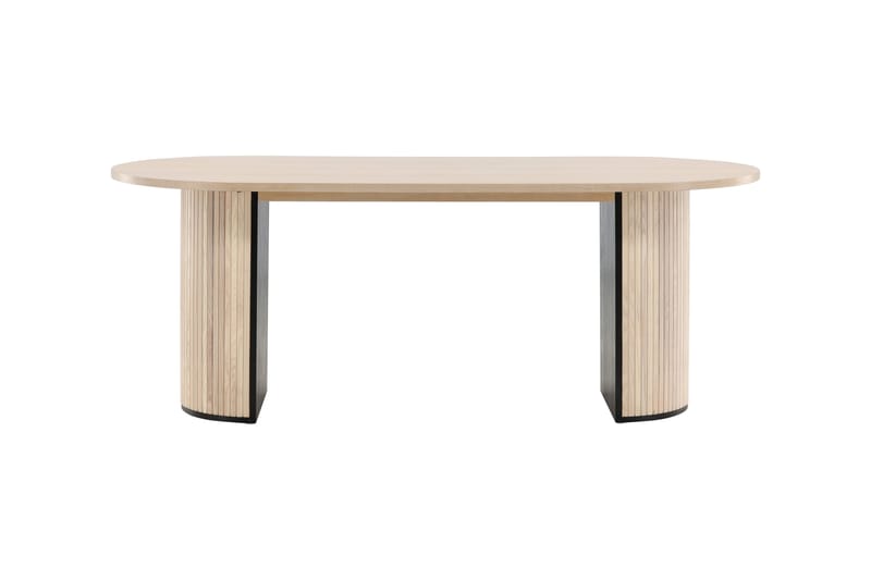 Ruokapöytä Bianca 200 cm Soikea - Beige - Huonekalut - Pöytä & ruokailuryhmä - Ruokapöydät & keittiön pöydät
