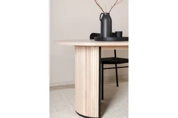 Ruokapöytä Bianca 200 cm Soikea - Beige - Huonekalut - Pöytä & ruokailuryhmä - Ruokapöydät & keittiön pöydät