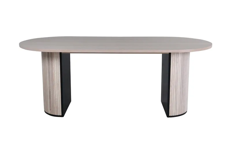 Ruokapöytä Bianca 200 cm Soikea, Beige