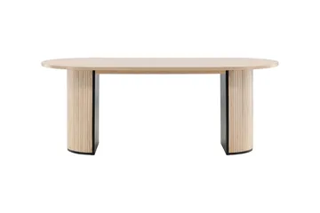 Ruokapöytä Bianca 200 cm Soikea - Beige - Huonekalut - Pöytä & ruokailuryhmä - Ruokapöydät & keittiön pöydät