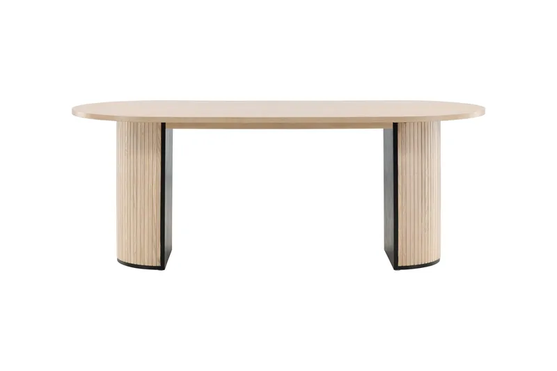 Ruokapöytä Bianca 200 cm Soikea - Beige - Huonekalut - Pöytä & ruokailuryhmä - Ruokapöydät & keittiön pöydät