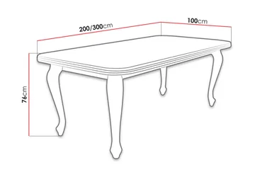 Ruokapöytä Biota 200x100x76 cm - Puu/Luonnonväri - Huonekalut - Pöytä & ruokailuryhmä - Ruokapöydät & keittiön pöydät