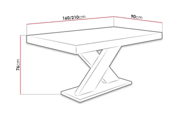 Ruokapöytä Bombax 160x90x78 cm - Tammi - Huonekalut - Pöytä & ruokailuryhmä - Ruokapöydät & keittiön pöydät