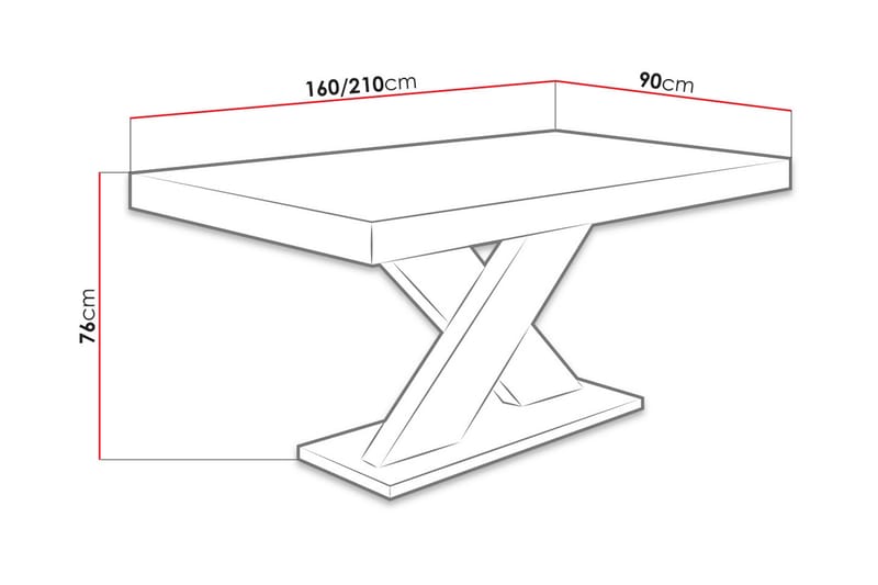 Ruokapöytä Bombax 160x90x78 cm - Tammi - Huonekalut - Pöytä & ruokailuryhmä - Ruokapöydät & keittiön pöydät