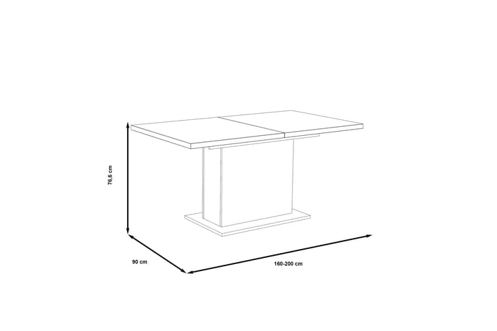 Ruokapöytä Breage 90 cm - Ruskea/Valkoinen - Ruokapöydät & keittiön pöydät
