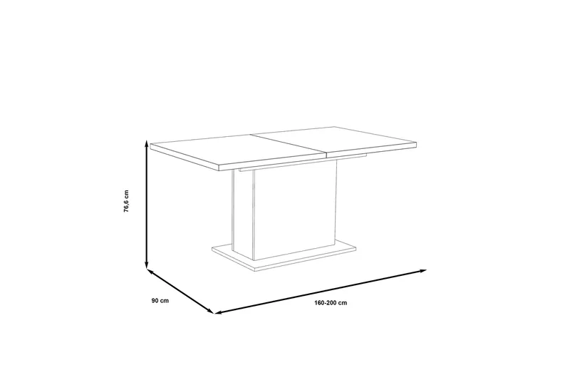 Ruokapöytä Breage 90 cm - Ruskea/Valkoinen - Huonekalut - Pöytä & ruokailuryhmä - Ruokapöydät & keittiön pöydät